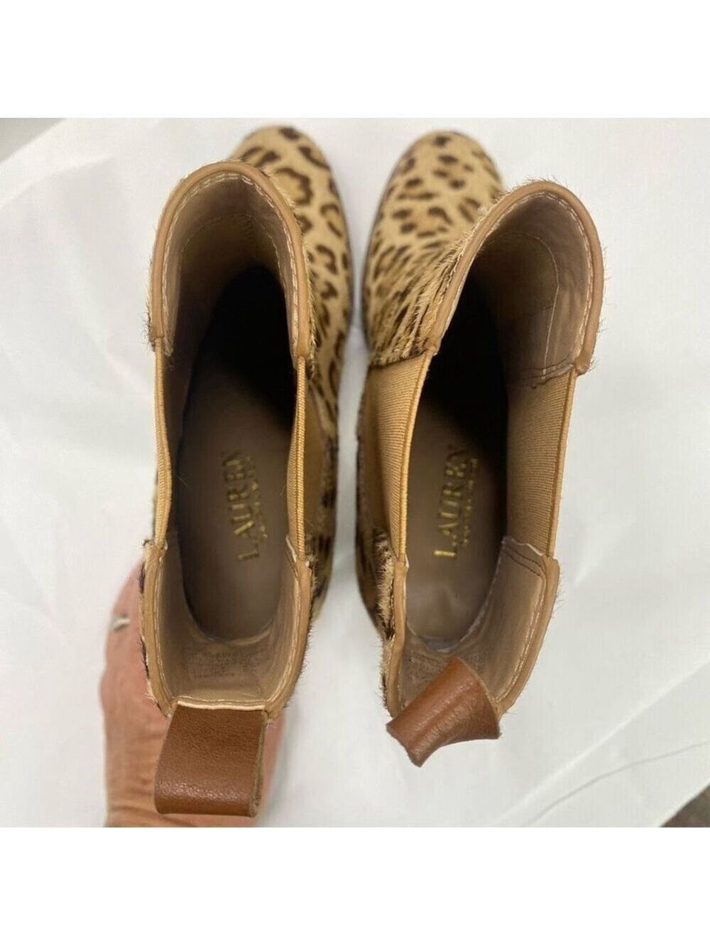 Lauren Ralph Lauren Mylah Bootie Women’s 6.5 Leopard Print Heeled NWOB - Picture 9 of 12